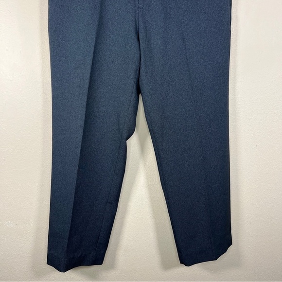 Van Heusen Blue Dress Pants 34x27 Straight Leg Classic  Trousers - Picture 3 of 9